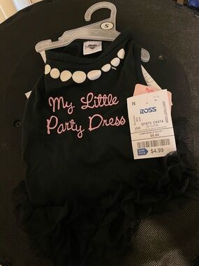 My Little Party Dress Black Ruffle Pet Dress
